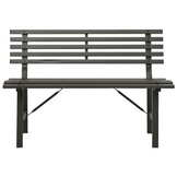 vidaXL Tuinbank Staal Zwart 110cm - 35% Korting!