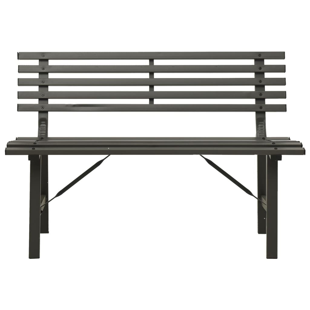 vidaXL Tuinbank Staal Zwart 110cm - 35% Korting!