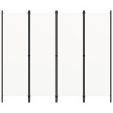 vidaXL Kamerscherm met 4 panelen 200x180 cm wit