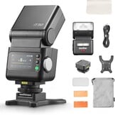 Godox iT32 met X5-N camera flash kit voor Nikon, afneembare magnetische hotshoe/trigger ontwerp met TTL & HSS, 2,4 G multi-flash sync, ingebouwde batterij, touchscreen, met diffuser, filter, opbergtas
