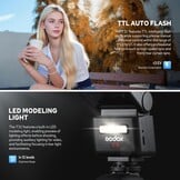 Godox iT32 met X5-N camera flash kit voor Nikon, afneembare magnetische hotshoe/trigger ontwerp met TTL & HSS, 2,4 G multi-flash sync, ingebouwde batterij, touchscreen, met diffuser, filter, opbergtas