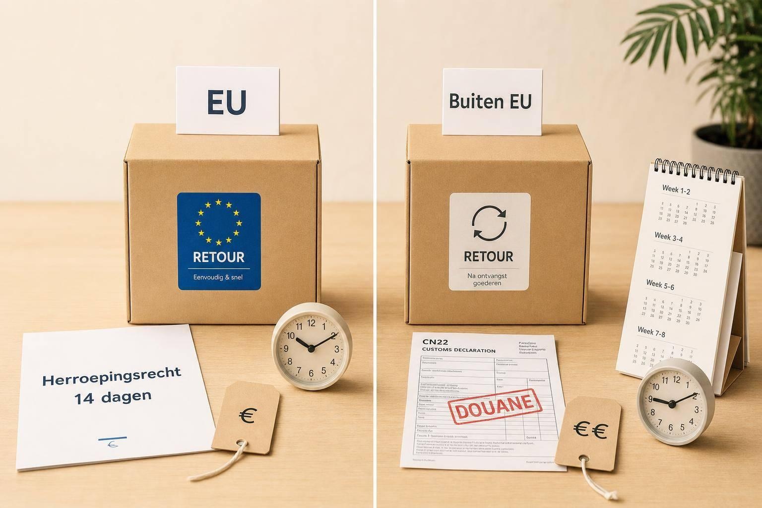 EU vs buiten EU: retourbeleid vergeleken