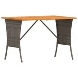 vidaXL 4-delige Tuinset met kussens poly rattan grijs