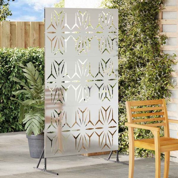 vidaXL Privacyscherm 100 x 50 x 180 cm Gegalvaniseerd staal zilver