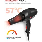 Professionele haardroger Ionische haardroger 3500W, Blue Light Ionische Care Gentle Styling, 2 snelheid 3 warmte-instellingen, 2 concentrator en Diffuser voor kapsalon reizen en familie