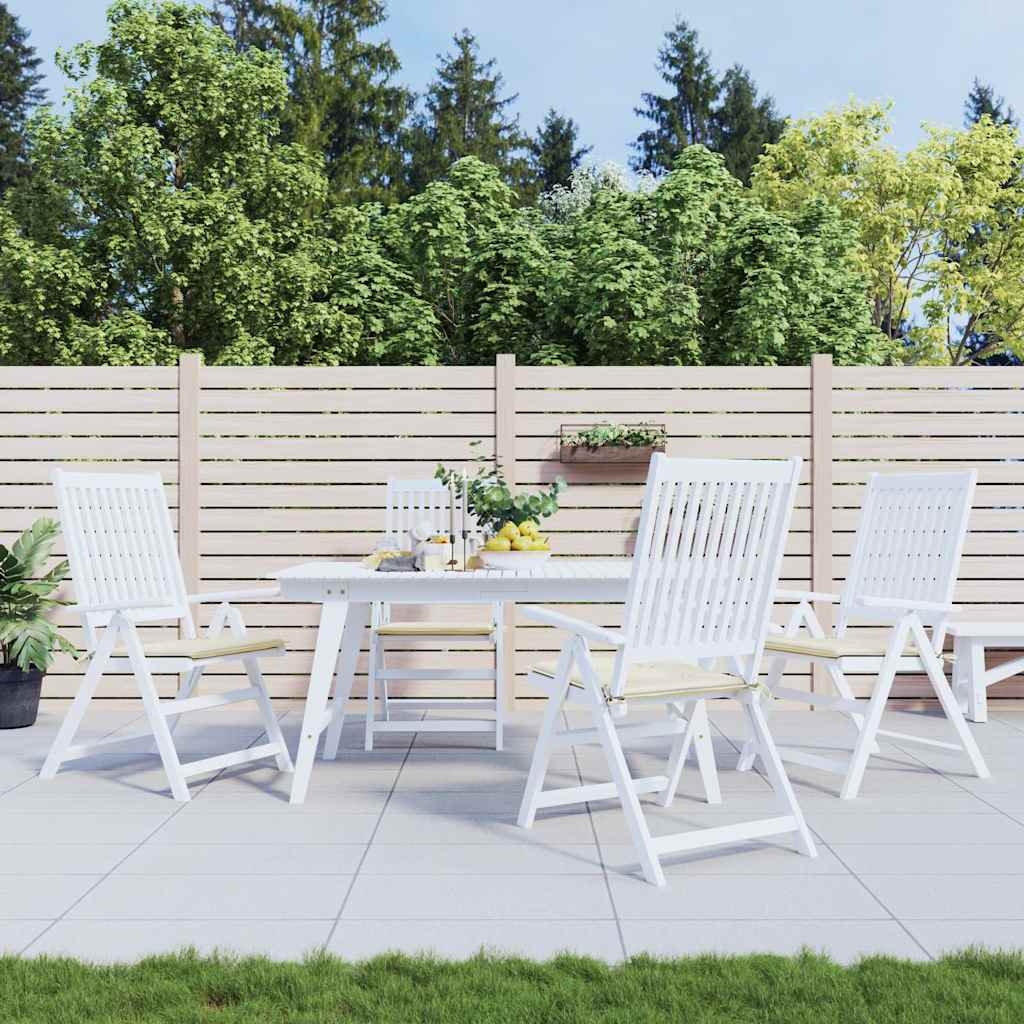 vidaXL Tuinstoelkussens 4 st 50x50x3 cm oxford stof crèmekleurig