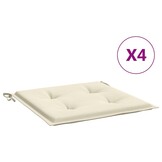 vidaXL Tuinstoelkussens 4 st 50x50x3 cm oxford stof crèmekleurig