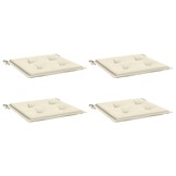 vidaXL Tuinstoelkussens 4 st 50x50x3 cm oxford stof crèmekleurig