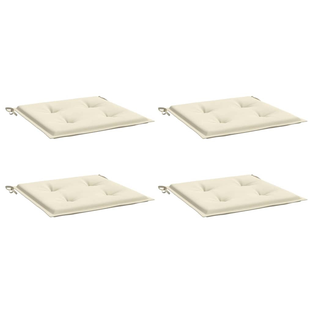 vidaXL Tuinstoelkussens 4 st 50x50x3 cm oxford stof crèmekleurig