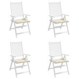 vidaXL Tuinstoelkussens 4 st 50x50x3 cm oxford stof crèmekleurig