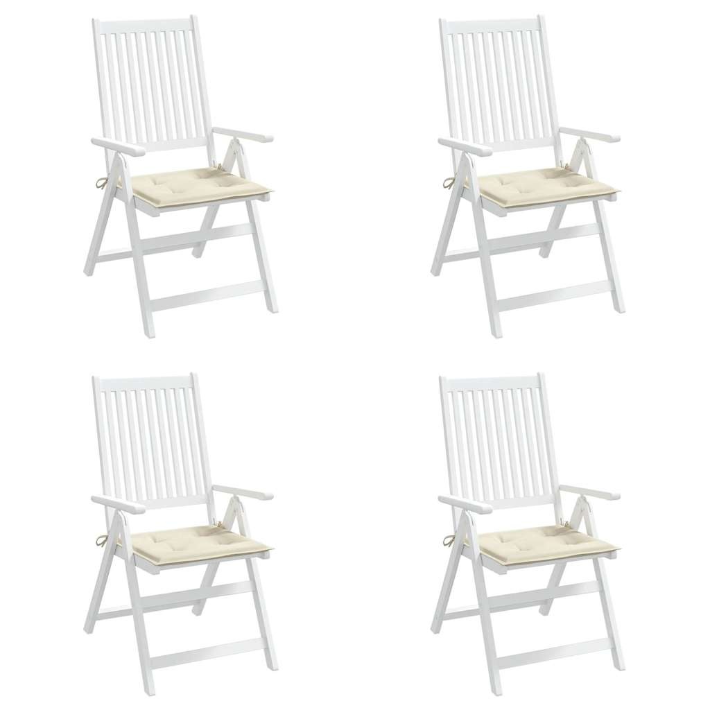vidaXL Tuinstoelkussens 4 st 50x50x3 cm oxford stof crèmekleurig