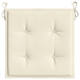 vidaXL Tuinstoelkussens 4 st 50x50x3 cm oxford stof crèmekleurig