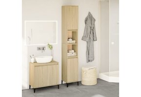 Badkamerkast 30x30x190 cm Sonoma Eiken met 66% Korting
