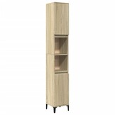 vidaXL Badkamerkast 30x30x190 cm bewerkt hout sonoma eikenkleurig