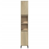vidaXL Badkamerkast 30x30x190 cm bewerkt hout sonoma eikenkleurig