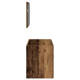 vidaXL Badkamerkast met spiegel bewerkt hout oud houtkleurig