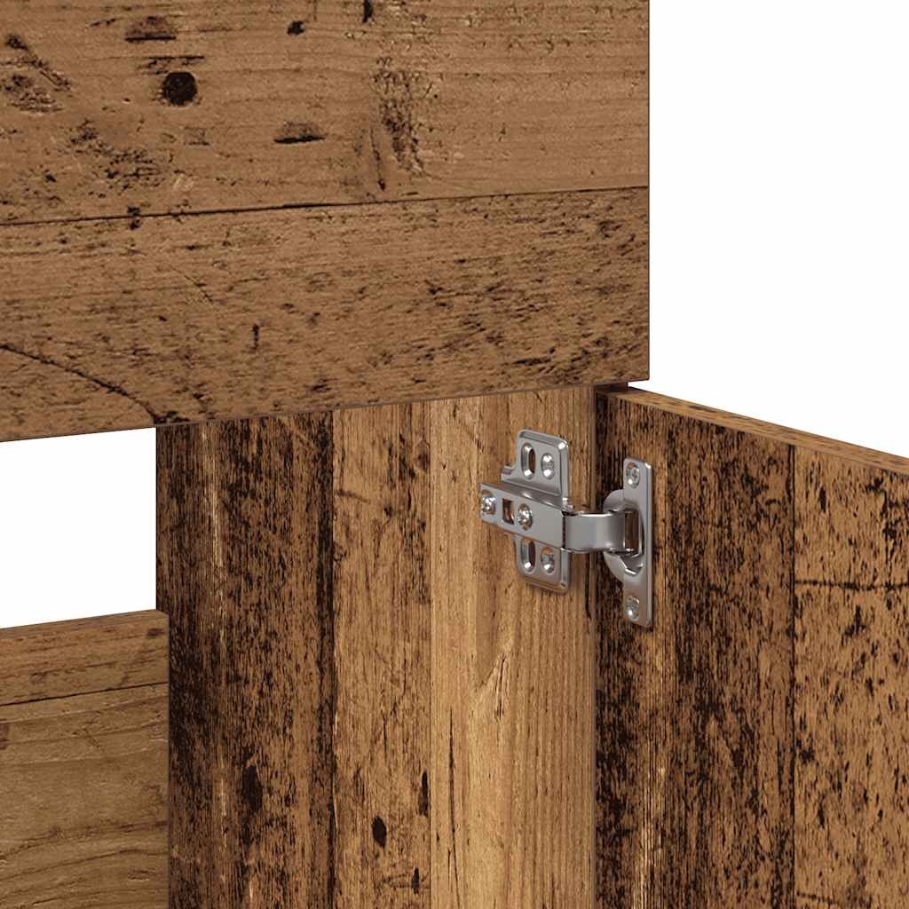 vidaXL Badkamerkast met spiegel bewerkt hout oud houtkleurig