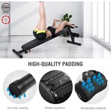 Ultrasport weight bench, multifunctional, foldable, flat bench, sit-up bench, 18-way adjustable, water-repellent, fit, abdominal trainer, load capacity up to 500 kg