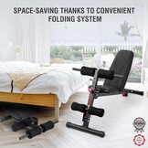 Ultrasport weight bench, multifunctional, foldable, flat bench, sit-up bench, 18-way adjustable, water-repellent, fit, abdominal trainer, load capacity up to 500 kg