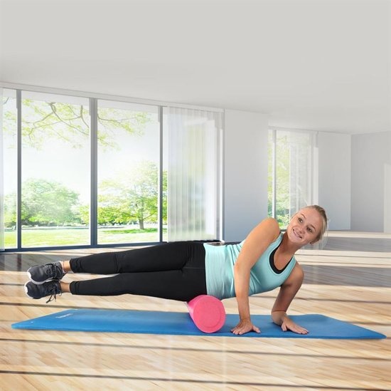 Pilates rol zwart 90 x 15 cm