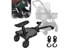 Universele Buggy Board met Zitting - Zwart - 34% Korting