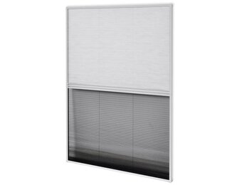 vidaXL Raamhor plissé met verduistering 80x120 cm aluminium
