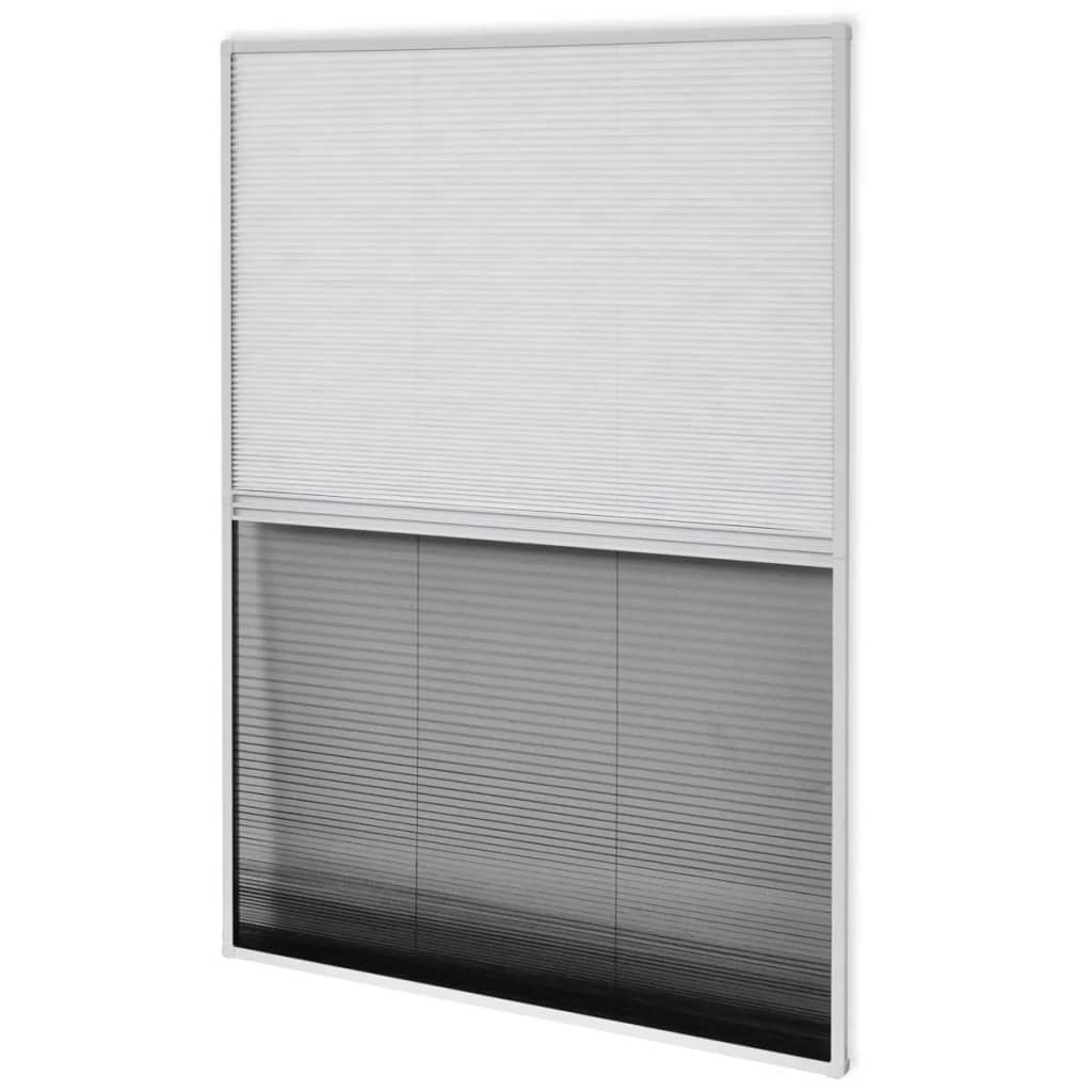 vidaXL Raamhor plissé met verduistering 80x120 cm aluminium