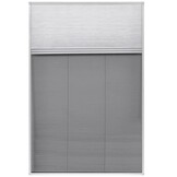 vidaXL Raamhor plissé met verduistering 80x120 cm aluminium