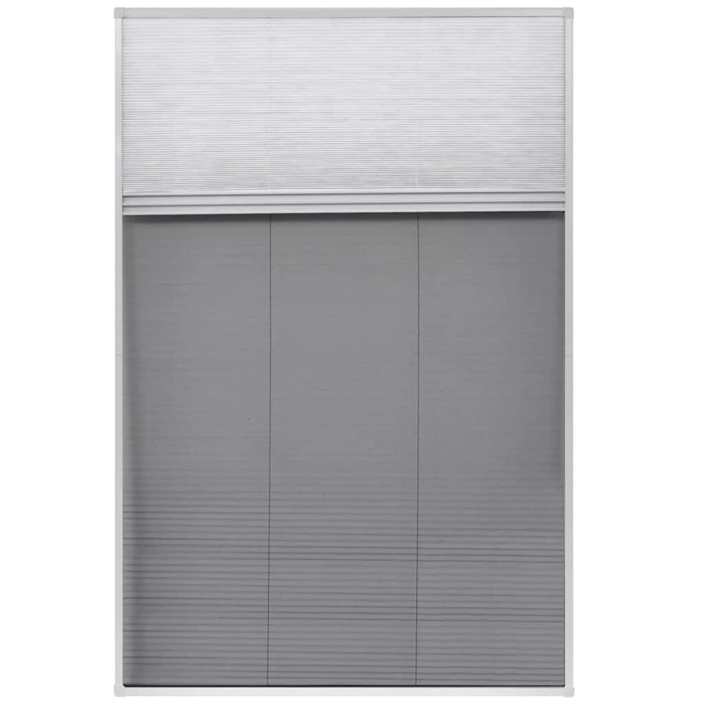 vidaXL Raamhor plissé met verduistering 80x120 cm aluminium