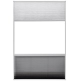 vidaXL Raamhor plissé met verduistering 80x120 cm aluminium