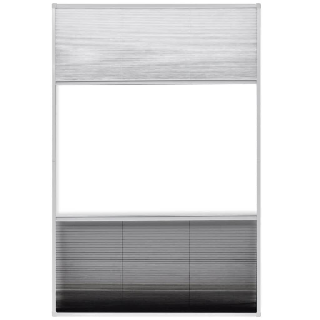 vidaXL Raamhor plissé met verduistering 80x120 cm aluminium