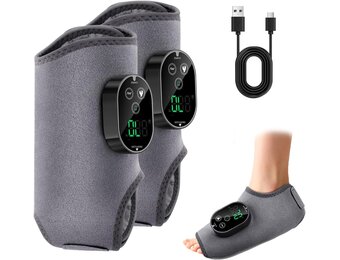 Elektrisch voetmassageapparaat, 2 stuks, draadloos, met 3000 mAh accu, 6 warmtestanden en 3 trillingen, timer, voor pijnverlichting en diepteontspanning, ideaal cadeau voor ouders
