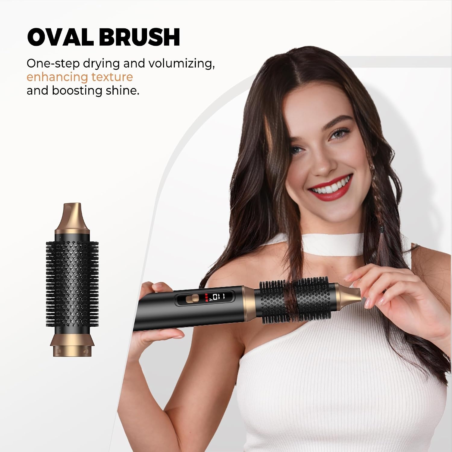 OKWRAP 5-in-1 Magic Styler Föhnborstel Zwart 1000W