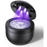 Ultrasoon reinigingsapparaat, 45 kHz houderreiniger, 4 modi, ultrasone reiniger voor kunstgebitten, retiner, aligner, prothesen, tandenborstelkop, sieraden
