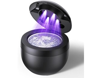 Ultrasoon reinigingsapparaat, 45 kHz houderreiniger, 4 modi, ultrasone reiniger voor kunstgebitten, retiner, aligner, prothesen, tandenborstelkop, sieraden