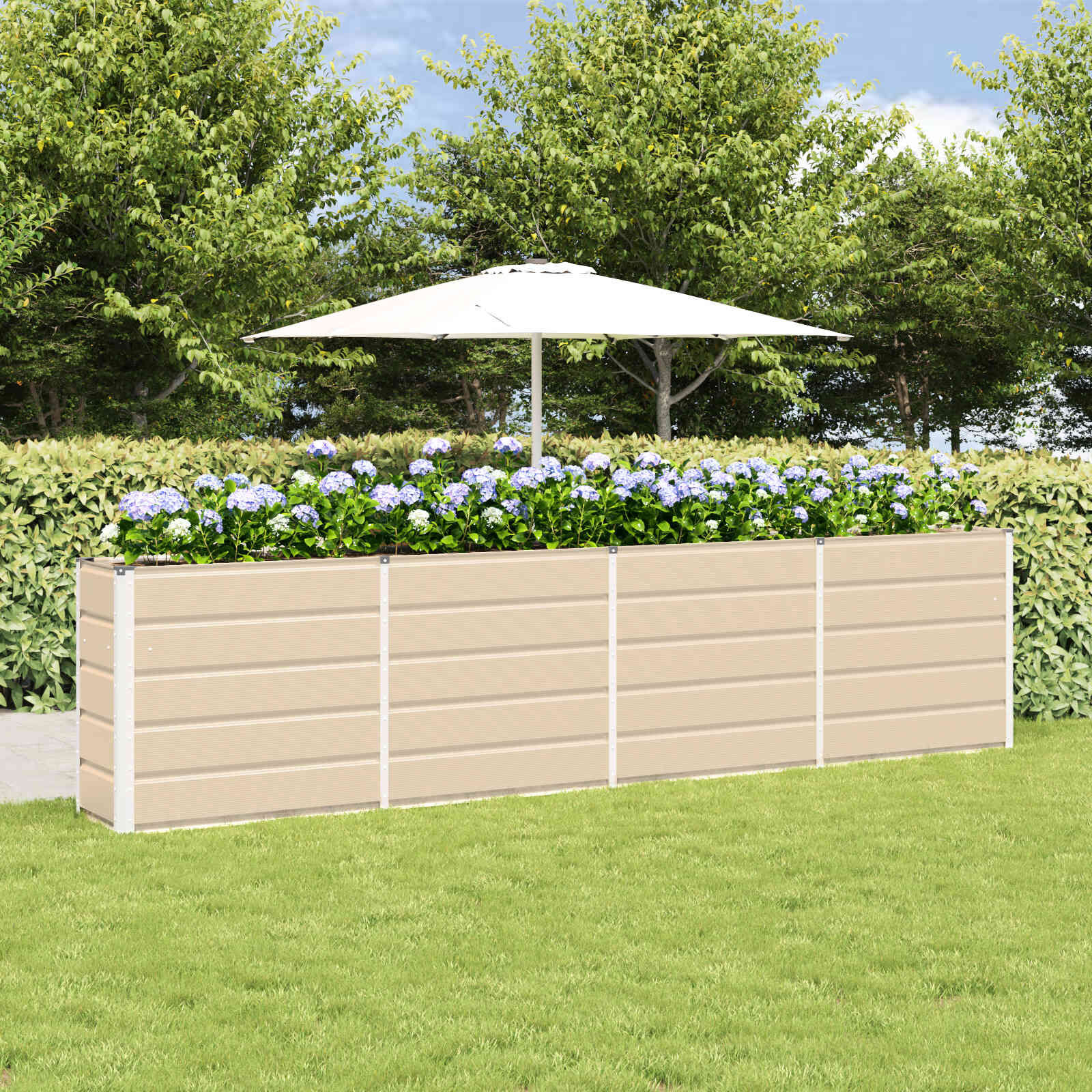 Plantenbak Staal Ivoor 160x40x75 cm - 54% Korting