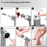 Elektrische eeltverwijderaar, 4500 omw/min, verstelbare snelheid, professioneel, eeltverwijderaar, elektrisch, eeltverwijderaar, pedicure, grijs FCR-3