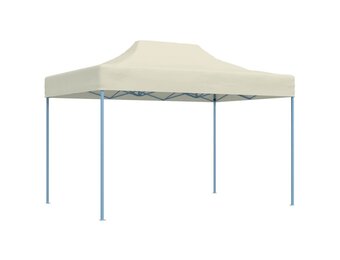 vidaXL Partytent inklapbaar 3x4 m staal crème