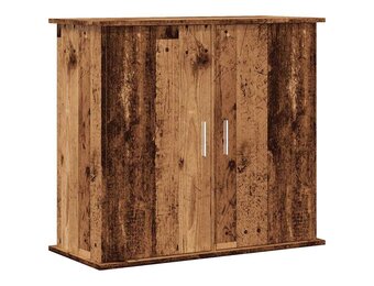 vidaXL Aquariumstandaard 81x36x73 cm bewerkt hout oud houtkleurig