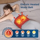 3D Airbag Verwarmingskussen voor verlichting van rugpijn, draadloze onderrug massager 3 trillingen 4 hitte, verwarmde rugbrace, 60 minuten automatische uitschakeltimer, 4000 mAh batterij, verlengriem