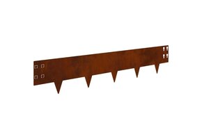 VidaXL Gazonrand 50 Stuks - Staal Roestig - 100 x 20 cm - 55% Korting