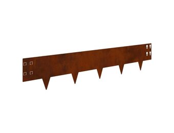 VidaXL Gazonrand 50 Stuks - Staal Roestig - 100 x 20 cm - 55% Korting