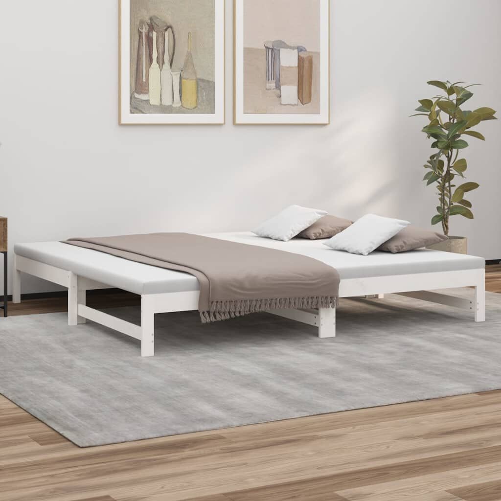 VidaXL Uitschuifbare Slaapbank Grenenhout Wit - 35% Korting