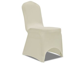 vidaXL Stoelhoezen (Crème) - 50 stuks - 35% Korting