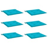 vidaXL Tuinstoelkussens 6 st 50x50x3 cm stof turquoise