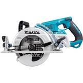 Makita DRS780Z accu-handcirkelzaag, 65 mm, 2 x 18 V (zonder accu, zonder oplader), blauw/zwart