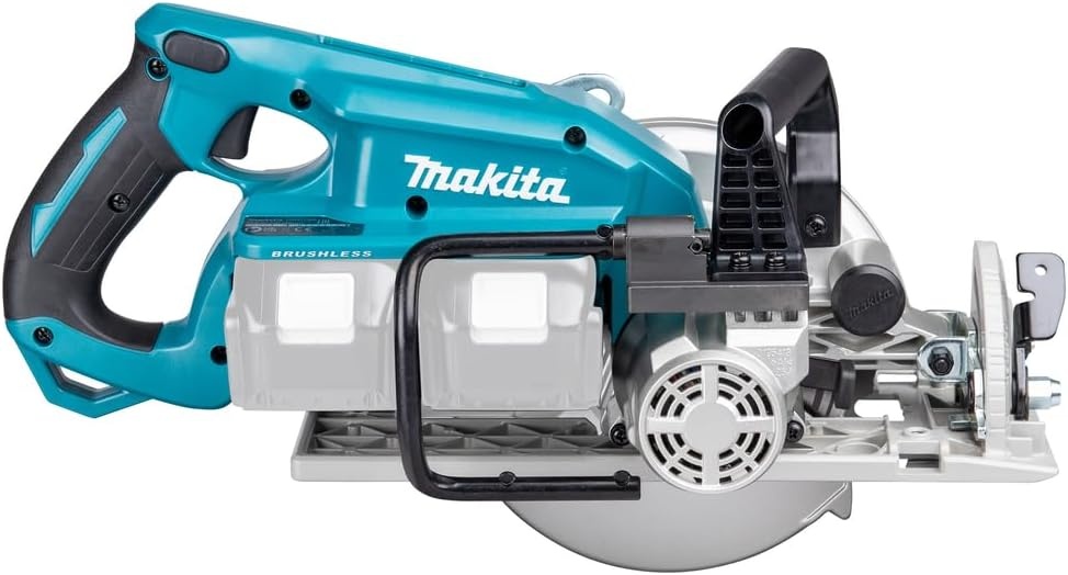 Makita DRS780Z accu-handcirkelzaag, 65 mm, 2 x 18 V (zonder accu, zonder oplader), blauw/zwart