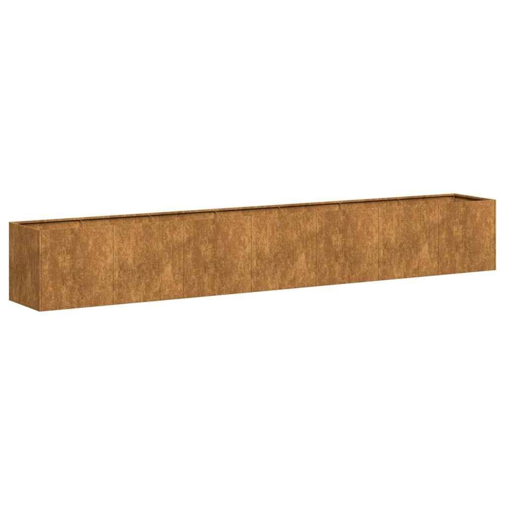 vidaXL Plantenbak roestig 280x40x40 cm weervast staal
