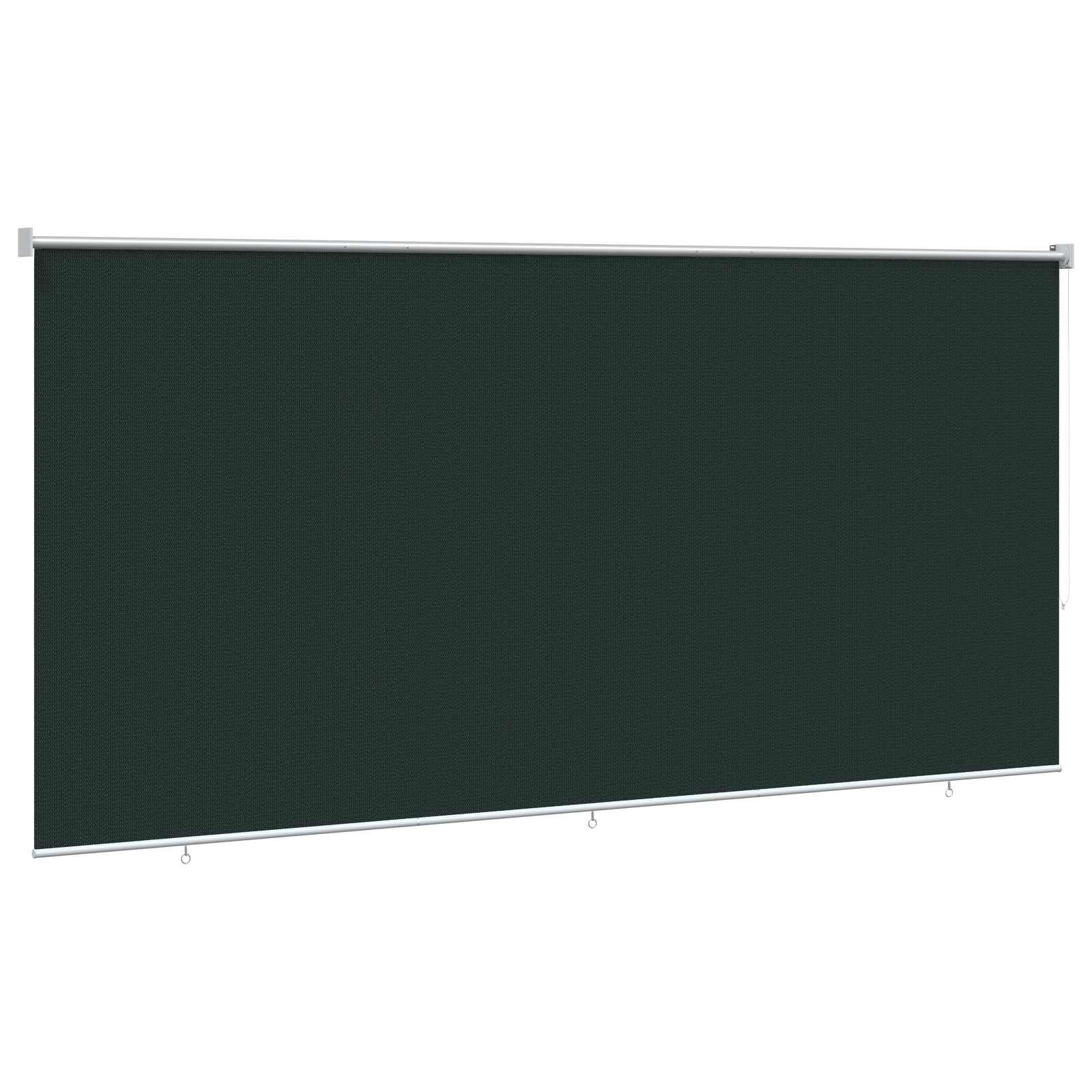 vidaXL Buitenrolgordijn 90% UV-blok Donkergroen 300 x 230 cm HDPE