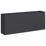 vidaXL Plantenbak 200x40x80 cm koudgewalst staal zwart